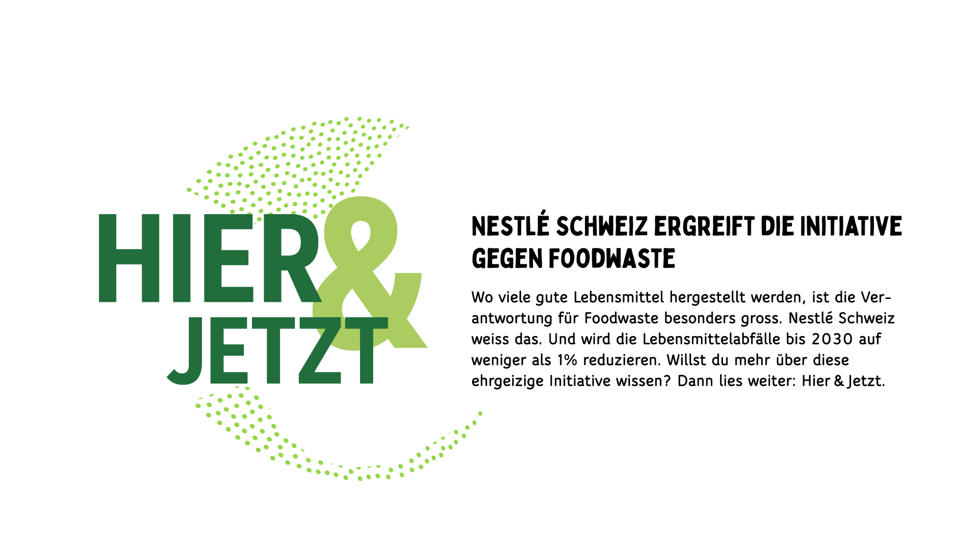 Nestlé schweiz ergreift die initiative gegen foodwaste